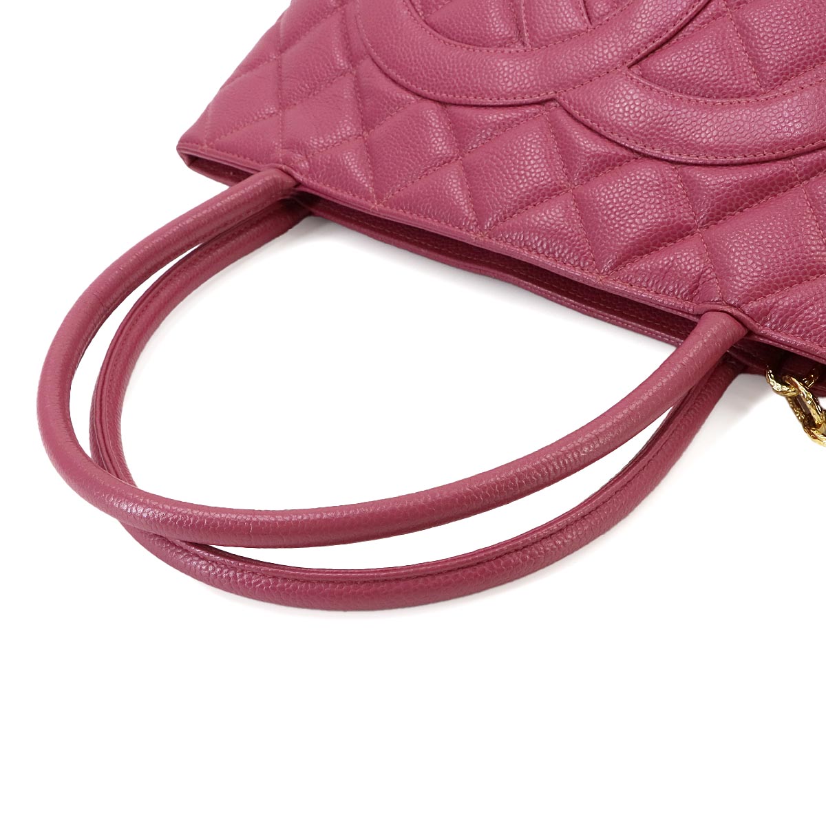 Medallion Tote Bag Leather Pink A01804 Coco Logos