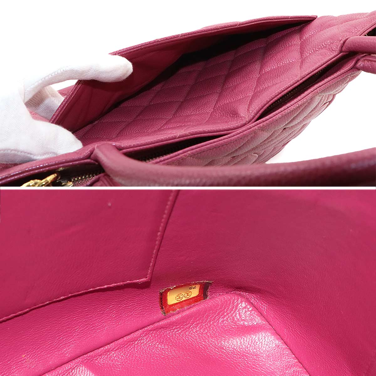 Medallion Tote Bag Leather Pink A01804 Coco Logos