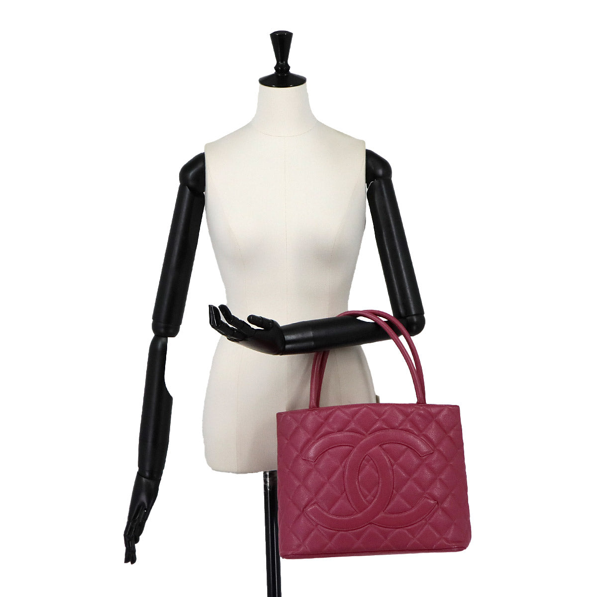 Medallion Tote Bag Leather Pink A01804 Coco Logos