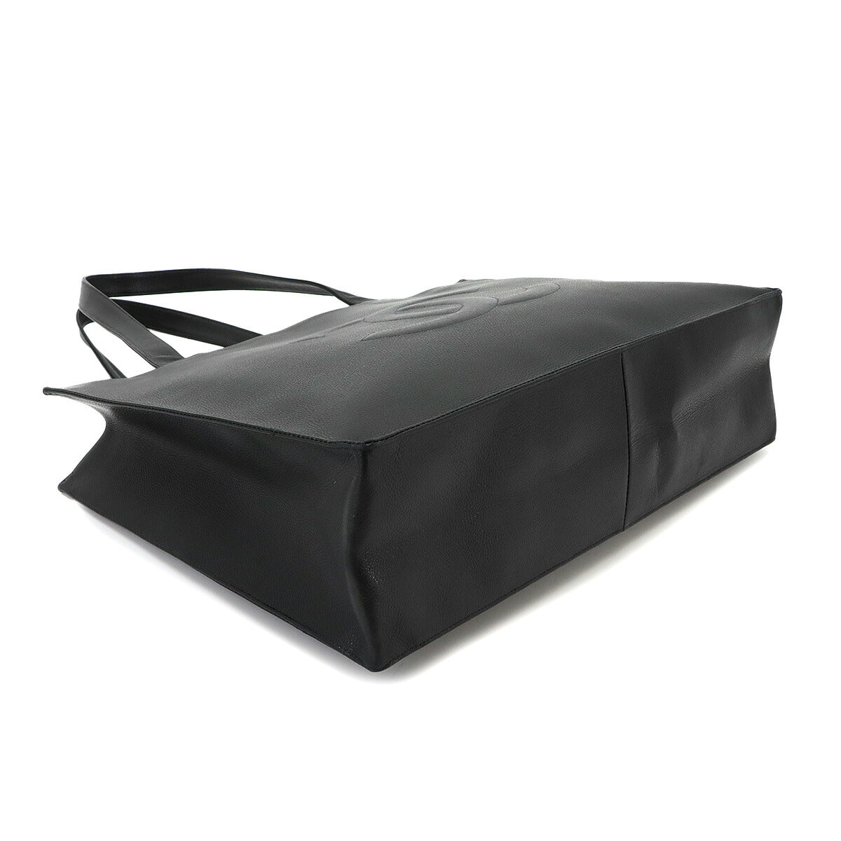 Tote Bag Leather Black Coco Logos Purse