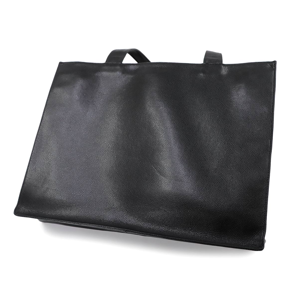 Tote Bag Leather Black Coco Logos Purse