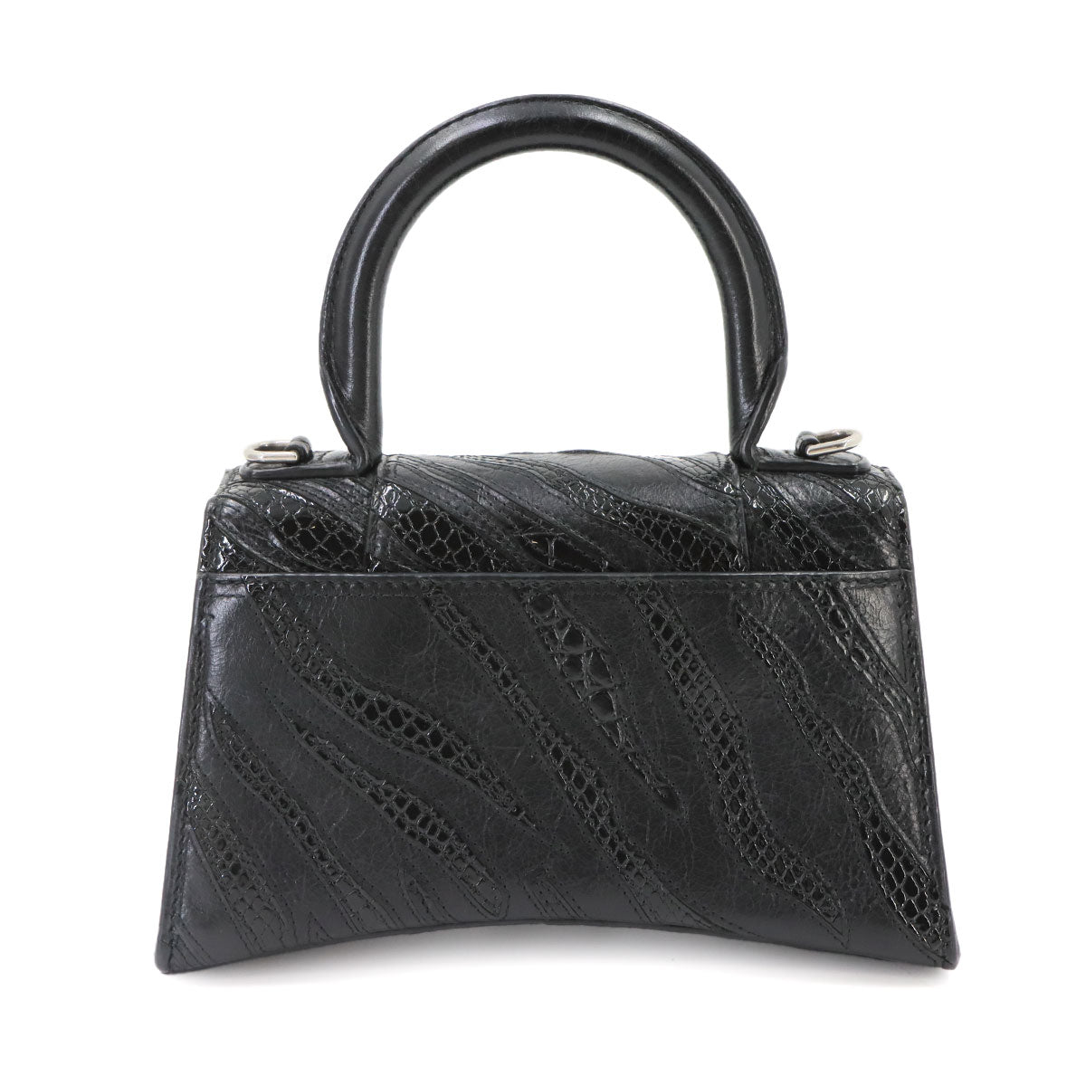 Hourglass XS Hand Shoulder Bag Leather Black