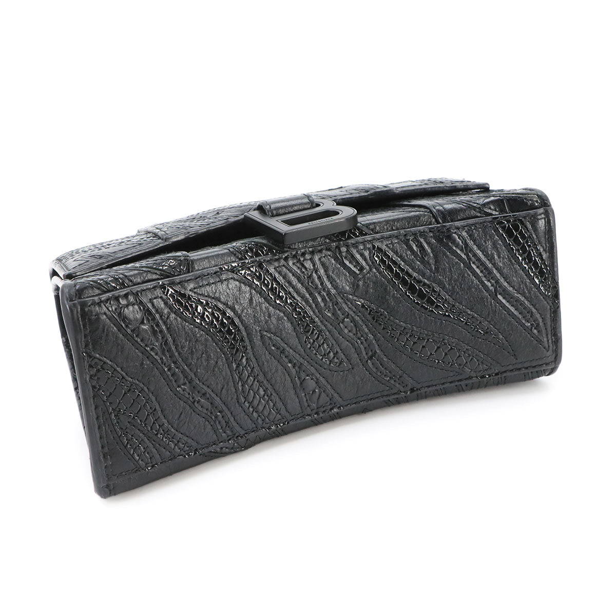 Hourglass XS Hand Shoulder Bag Leather Black