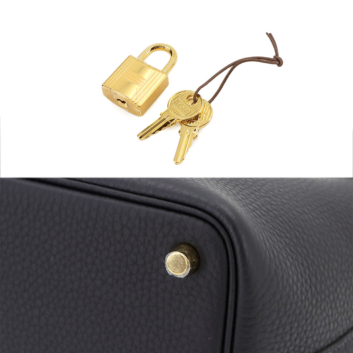 Picotin Lock PM Hand Bag Taurillon Clemence Caban Purse