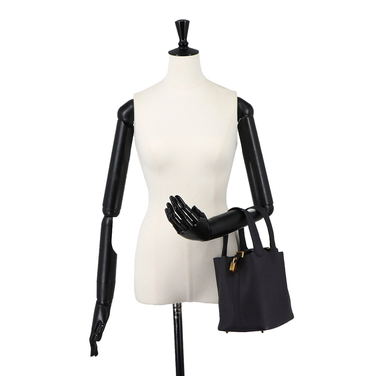 Picotin Lock PM Hand Bag Taurillon Clemence Caban Purse