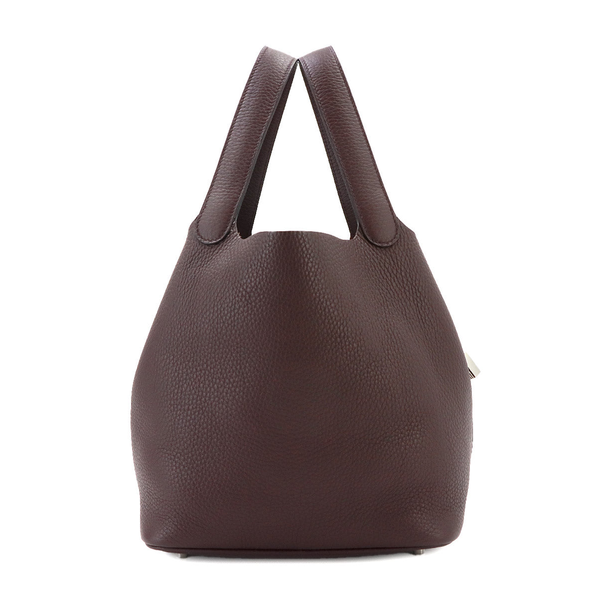 Picotin Lock MM Hand Bag Taurillon Clemence Rouge Sellier Purse