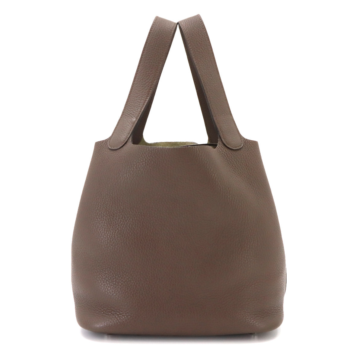 Picotin Lock MM Hand Bag Taurillon Clemence Taupe Purse