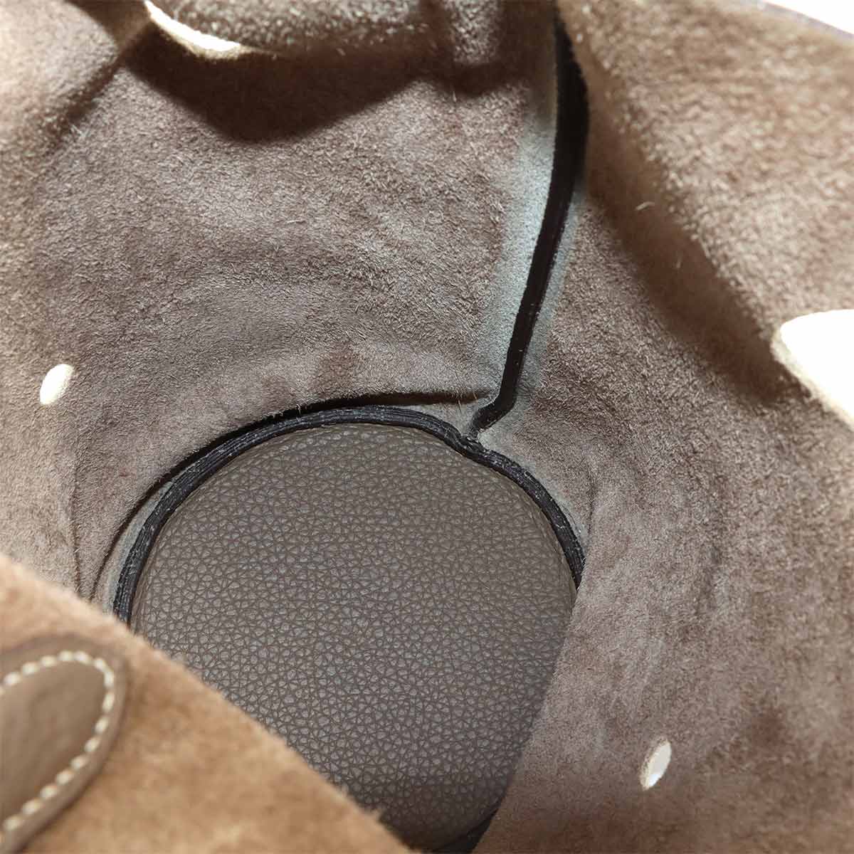 Mangeoire MM Hand Bag Taurillon Clemence Etoupe