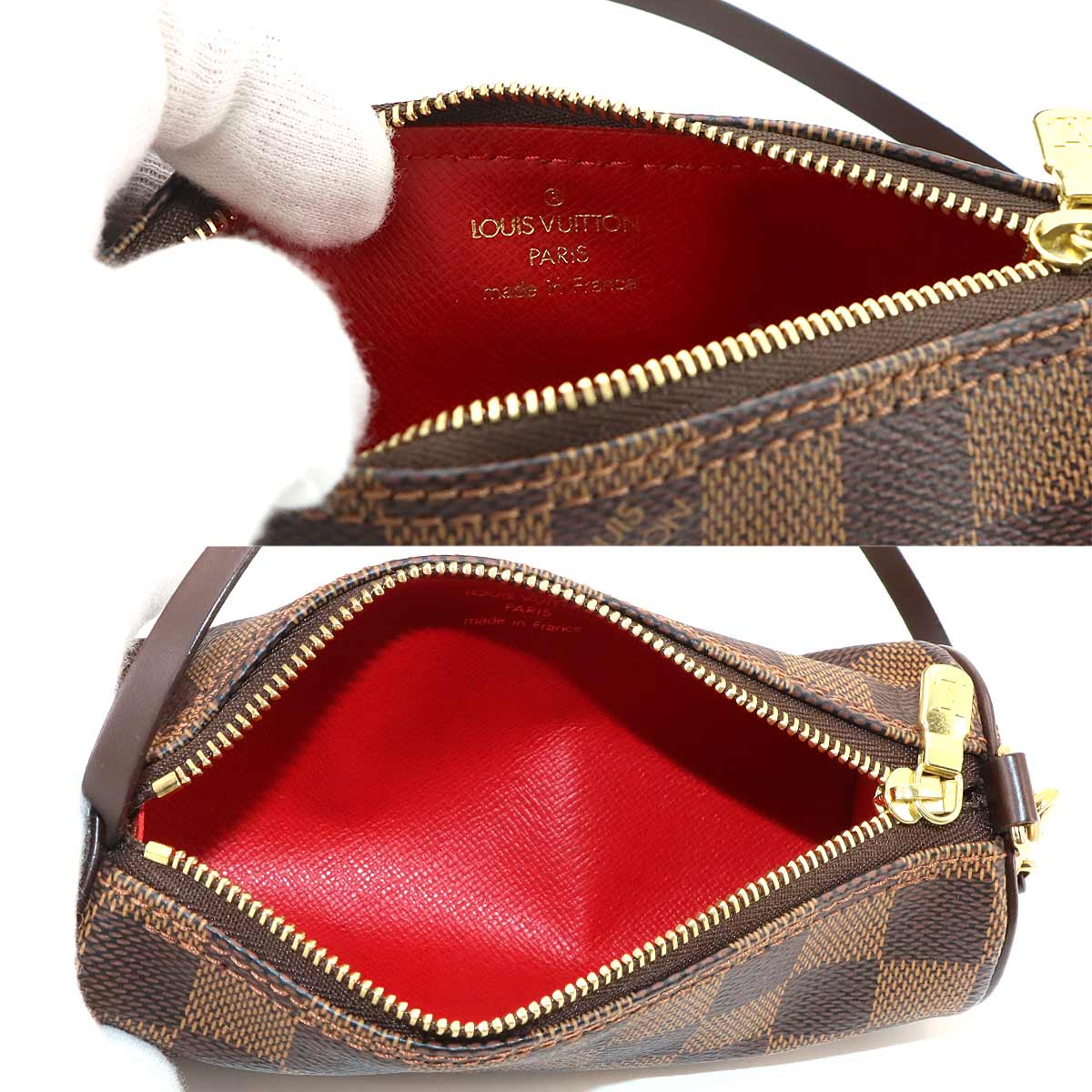 Damier Papillon 30 Hand Bag Ebene N51303 Pouch Purse