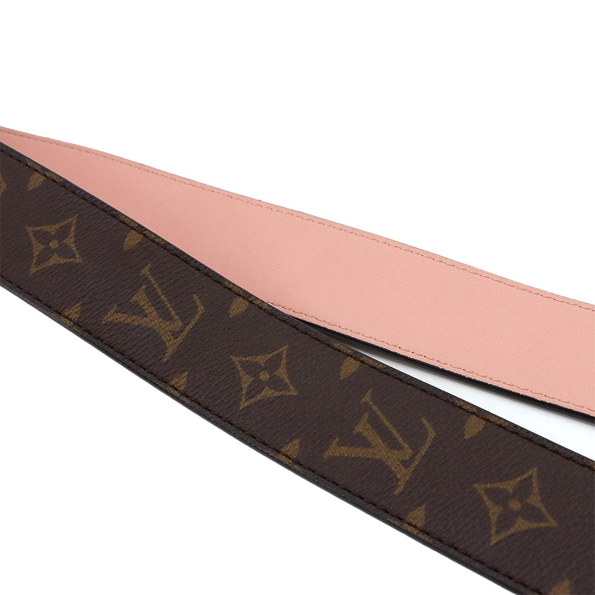 Monogram Shoulder Strap Leather Brown Rose Poudre J02330
