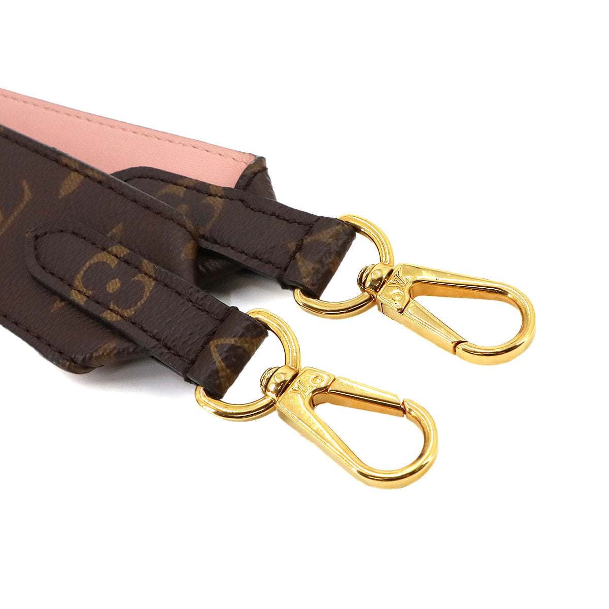 Monogram Shoulder Strap Leather Brown Rose Poudre J02330