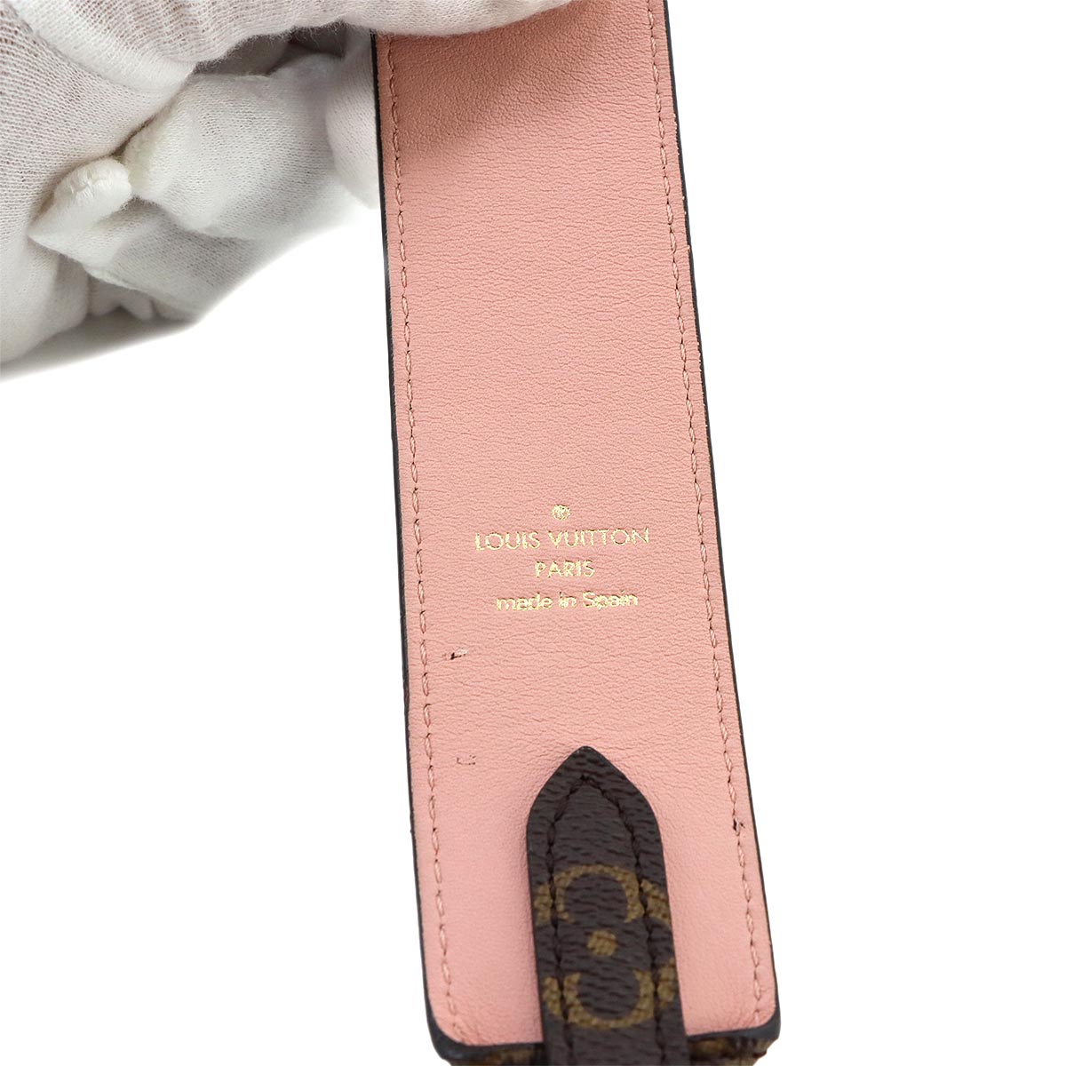 Monogram Shoulder Strap Leather Brown Rose Poudre J02330