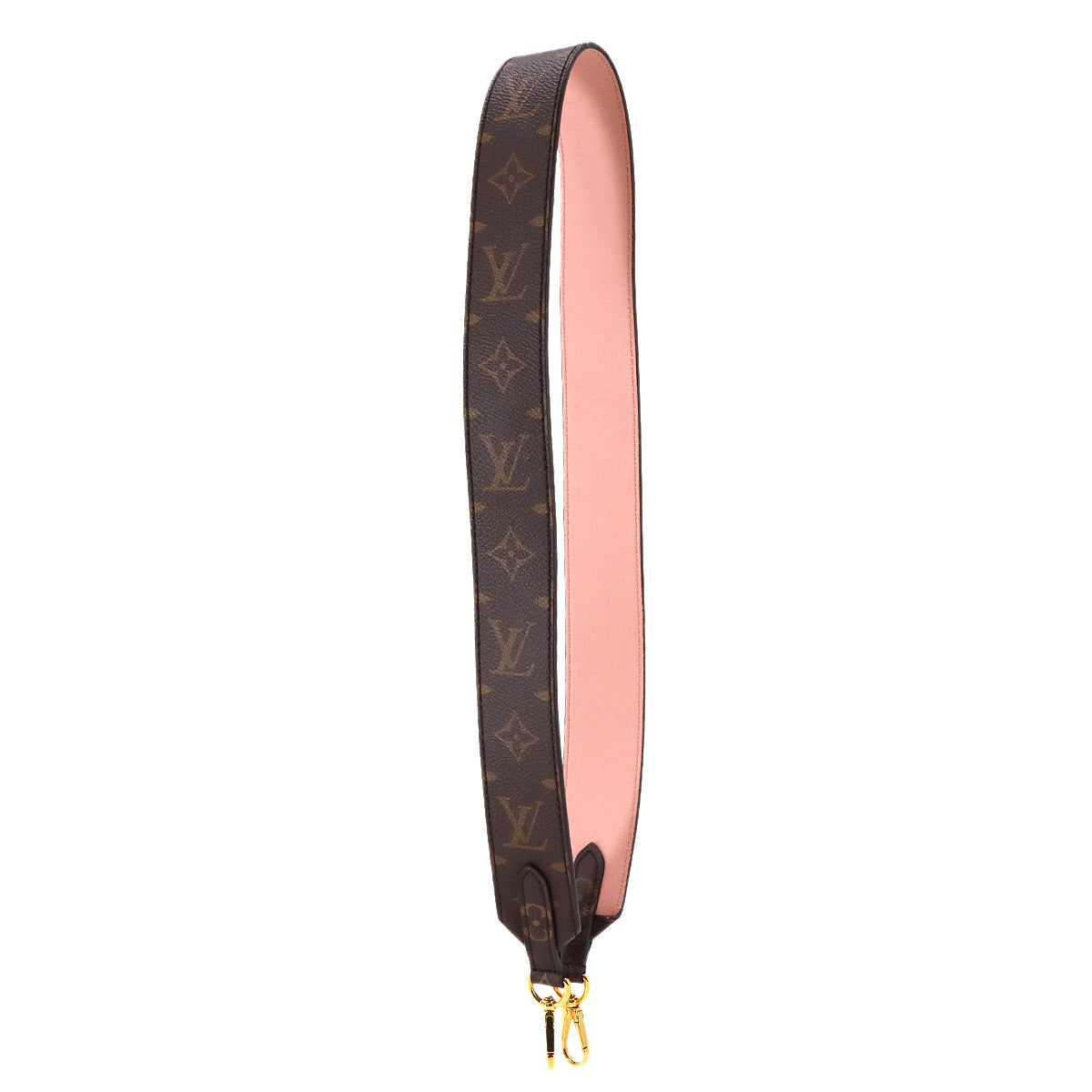Monogram Shoulder Strap Leather Brown Rose Poudre J02330