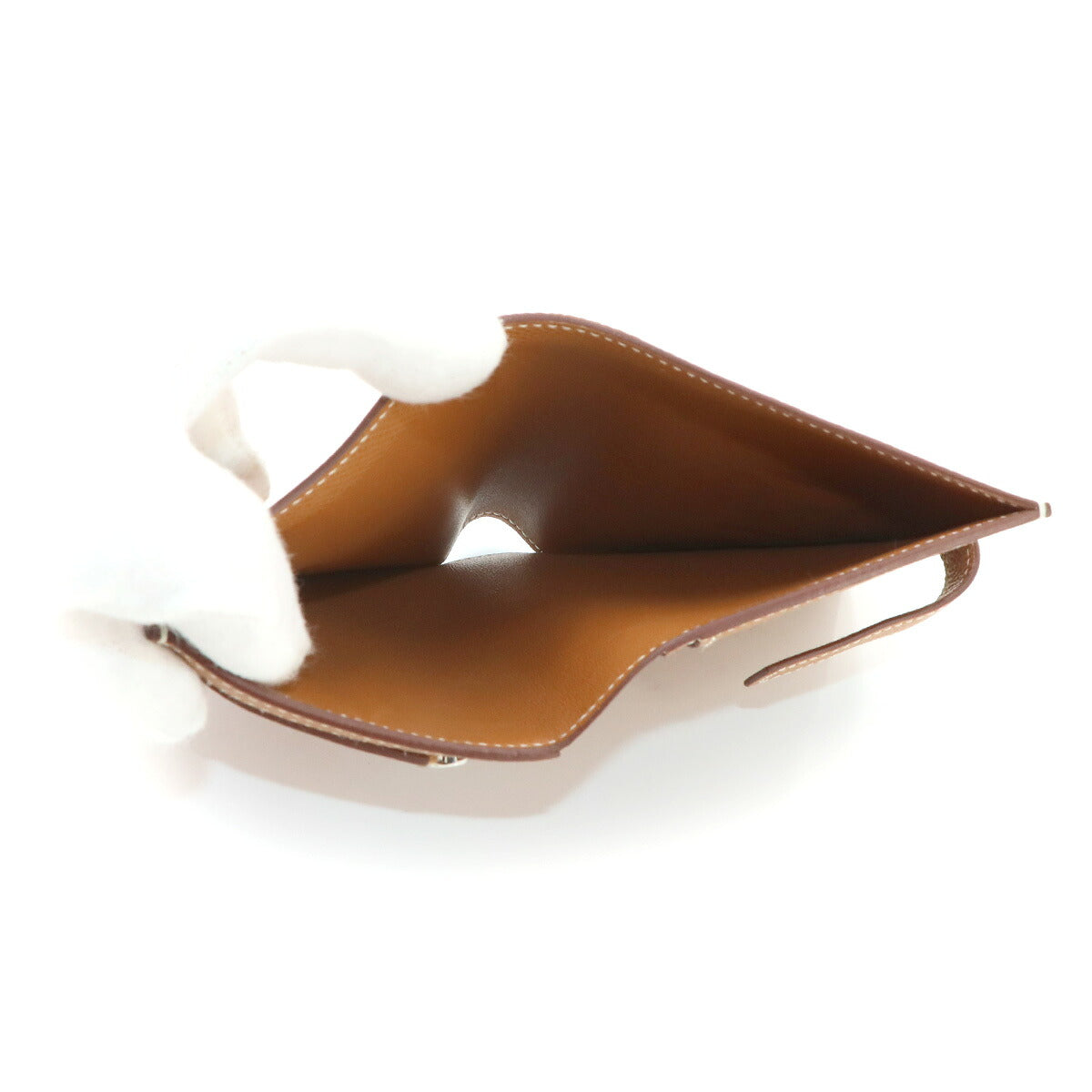 New H Passant Compact Wallet Epsom Gold Purse