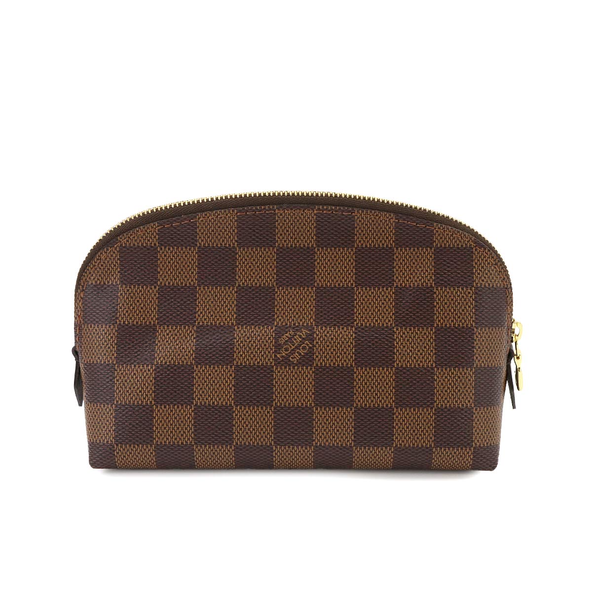 Damier Cosmetic Pouch PM Ebene Brown N47516 Purse
