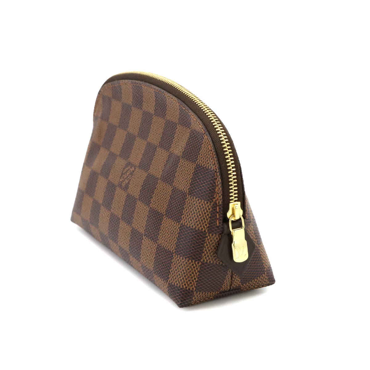 Damier Cosmetic Pouch PM Ebene Brown N47516 Purse