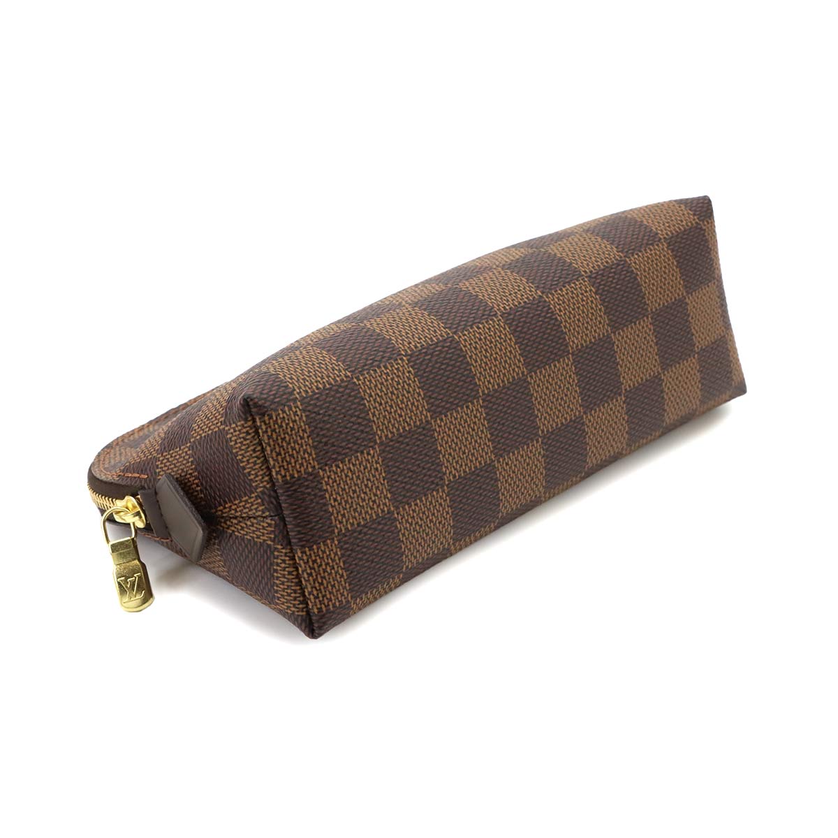 Damier Cosmetic Pouch PM Ebene Brown N47516 Purse