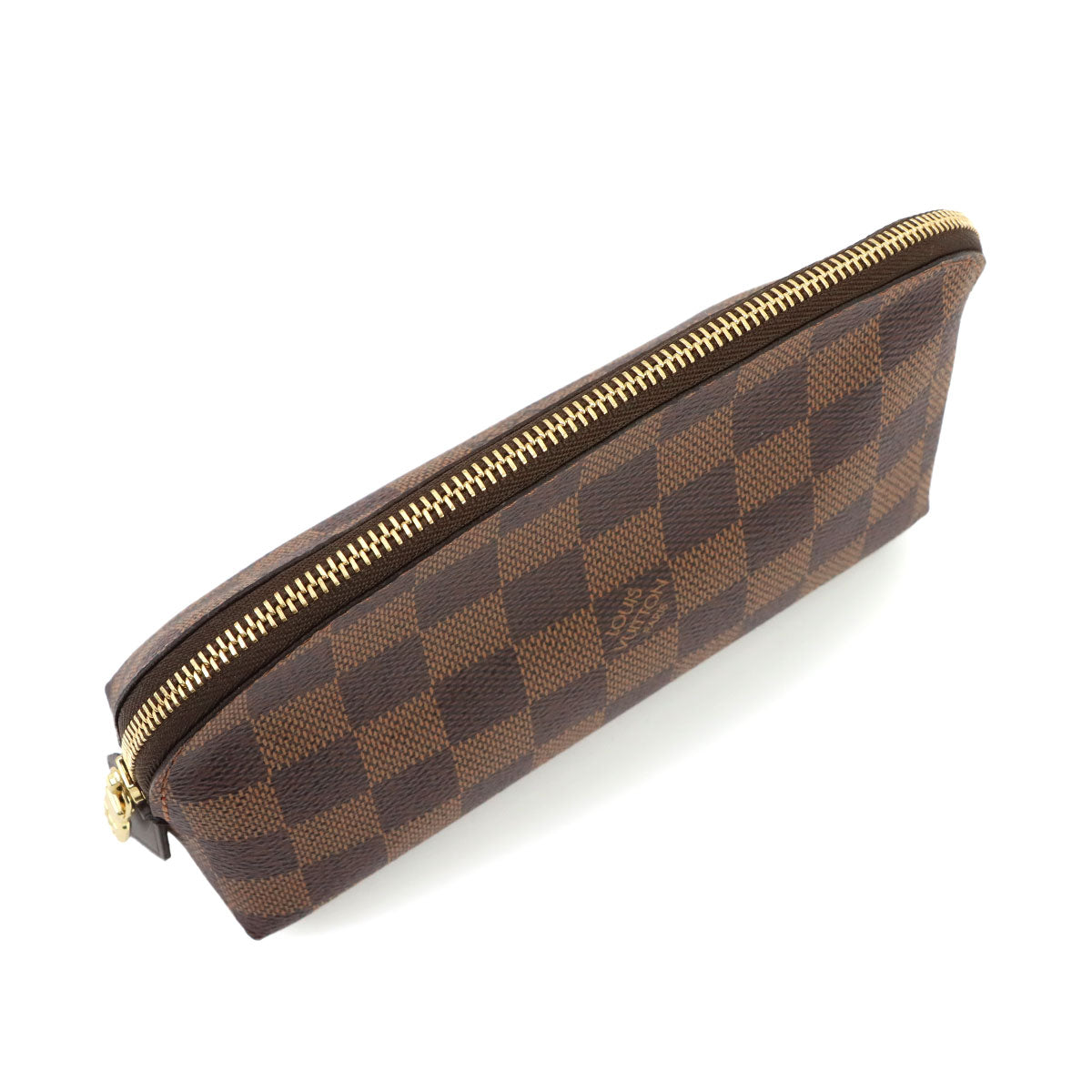 Damier Cosmetic Pouch PM Ebene Brown N47516 Purse