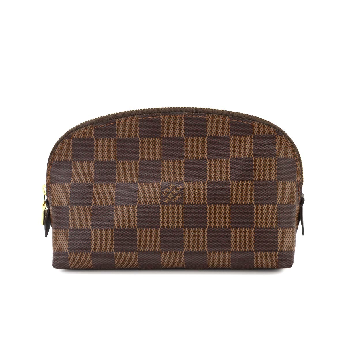Damier Cosmetic Pouch PM Ebene Brown N47516 Purse
