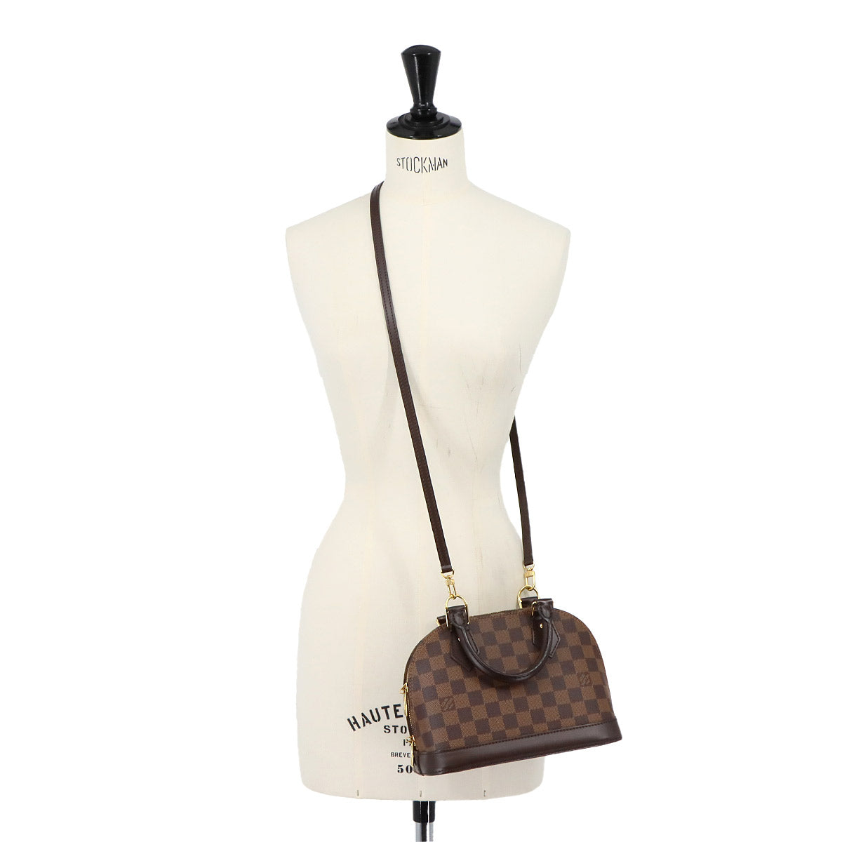 Damier Alma BB Hand Shoulder Bag Ebene N41221 Purse
