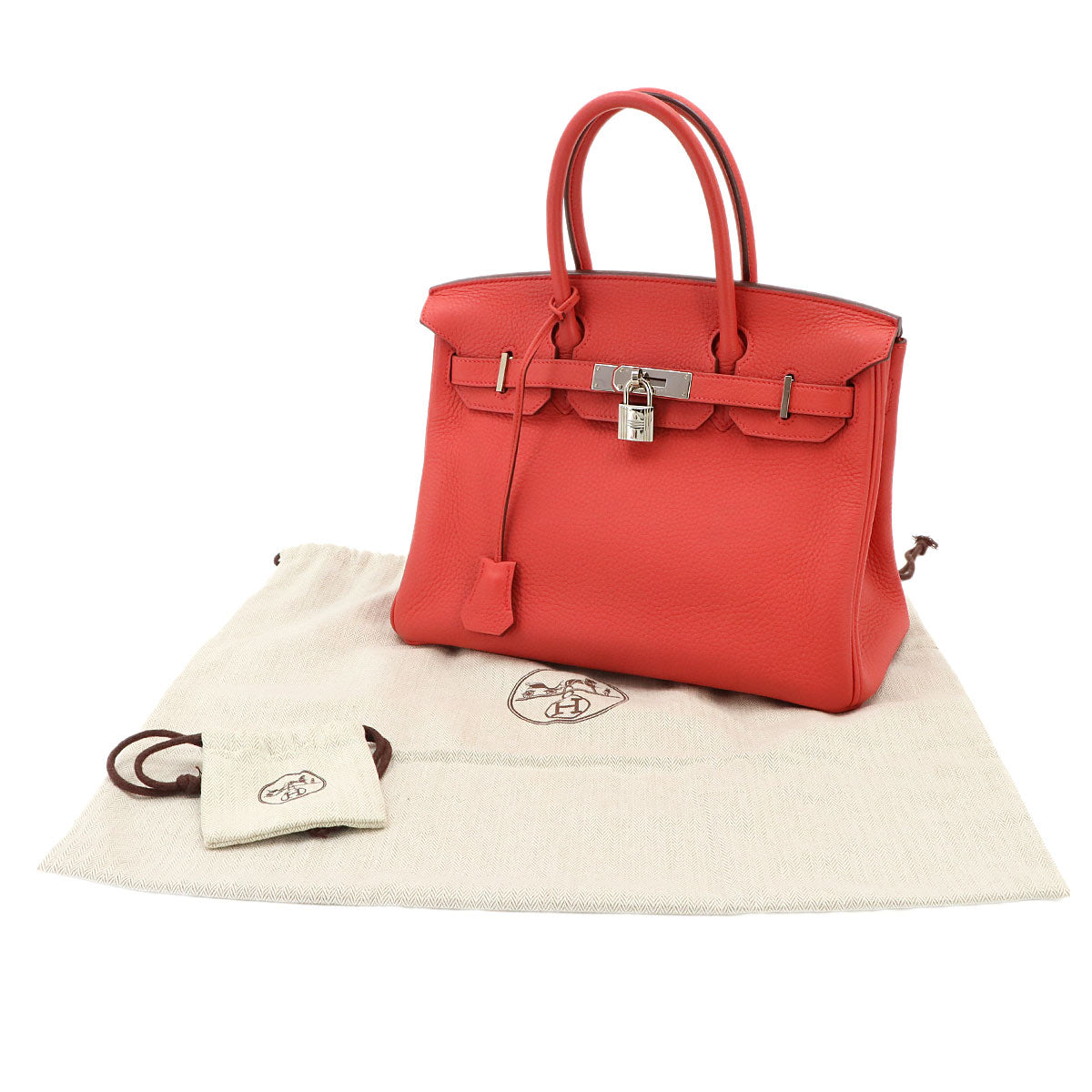 Birkin 30 Hand Bag Taurillon Clemence Bougainvillier Purse