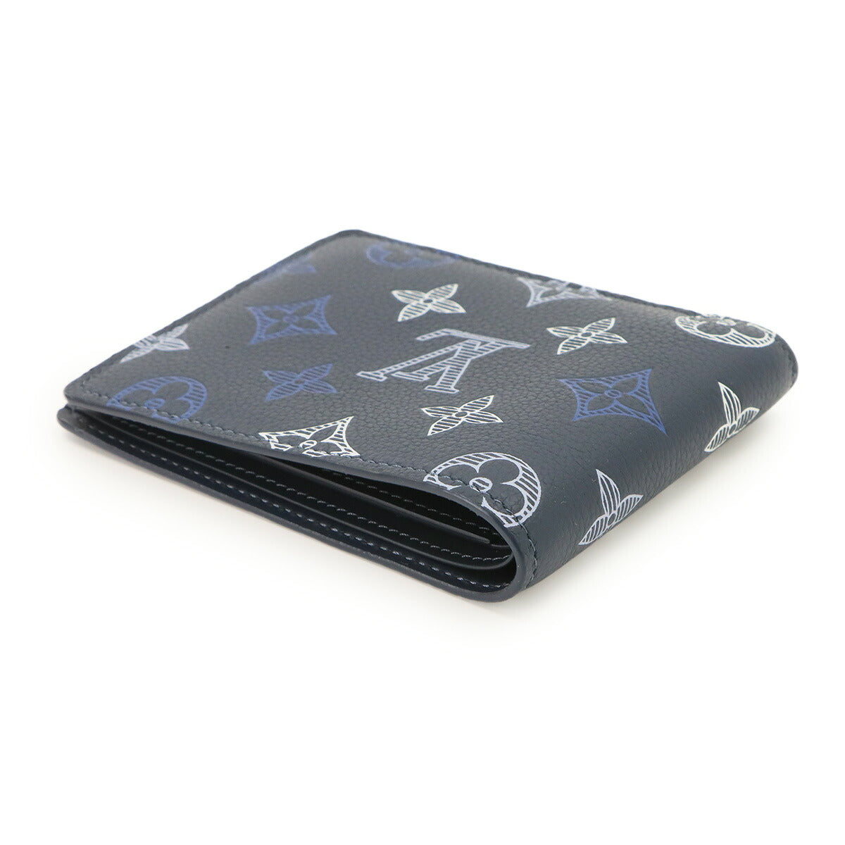 Monogram Shadow Multipie Wallet Navy Blue M29137 Purse