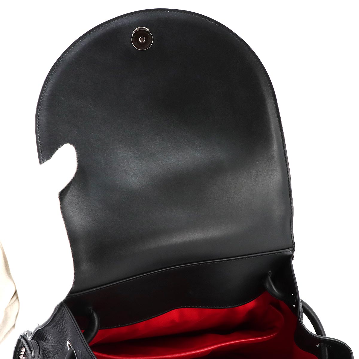 Explora funk Backpack Leather Canvas Black Red