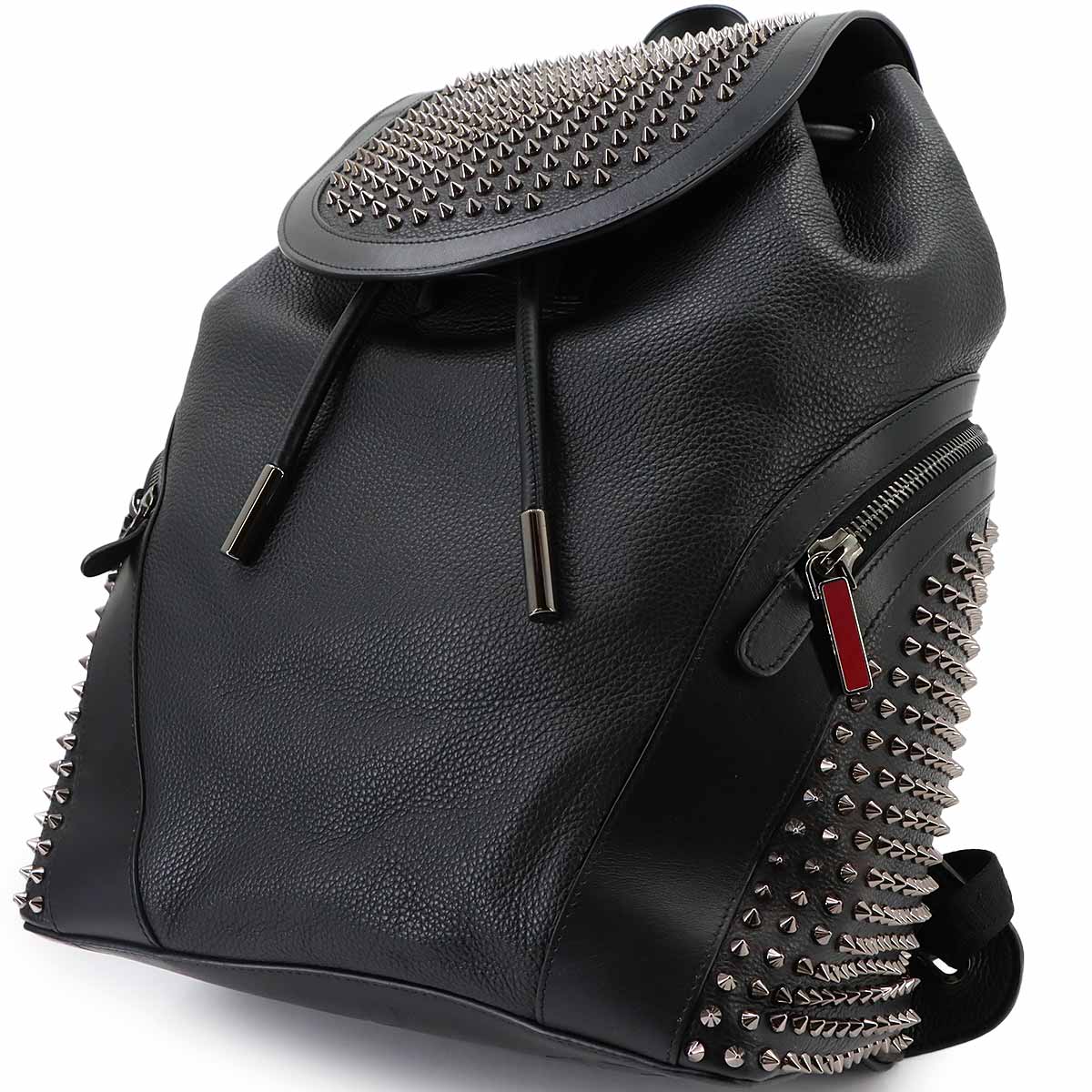 Explora funk Backpack Leather Canvas Black Red
