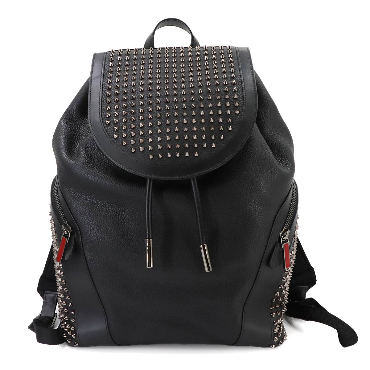 Explora funk Backpack Leather Canvas Black Red