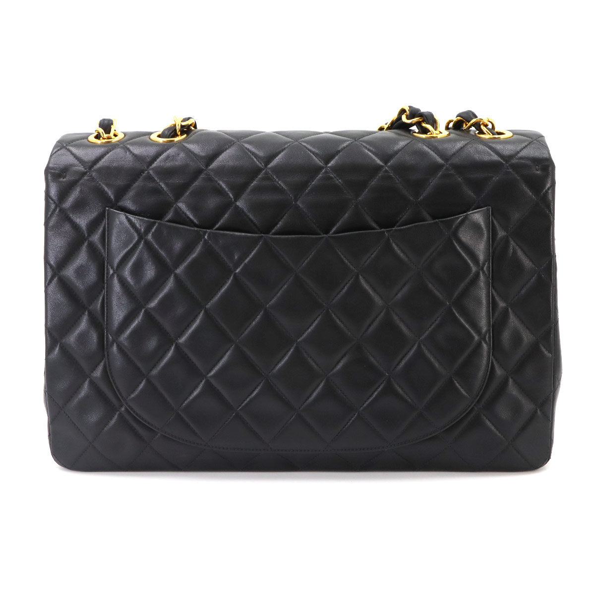 Matelasse 34 Chain Shoulder Bag Leather Black A01094 Vintage