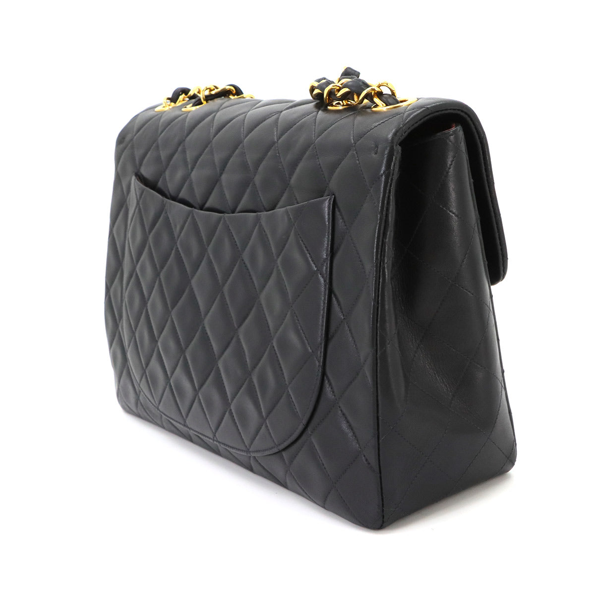 Matelasse 34 Chain Shoulder Bag Leather Black A01094 Vintage