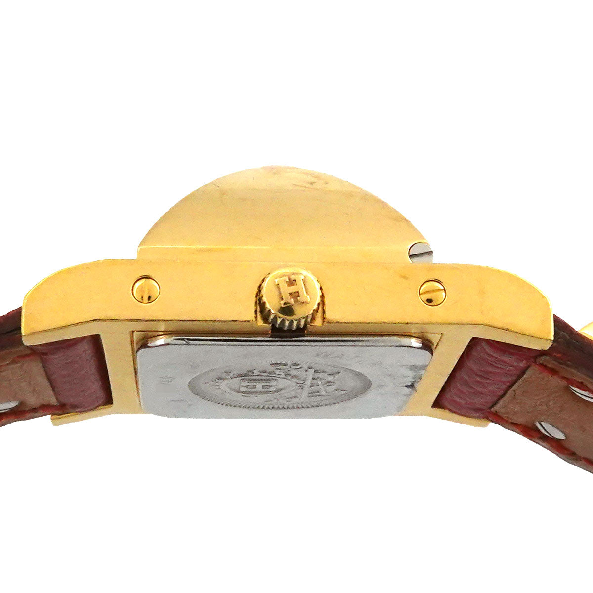 Medor Vintage pyramid Gold studs Quartz White Dial Ladies