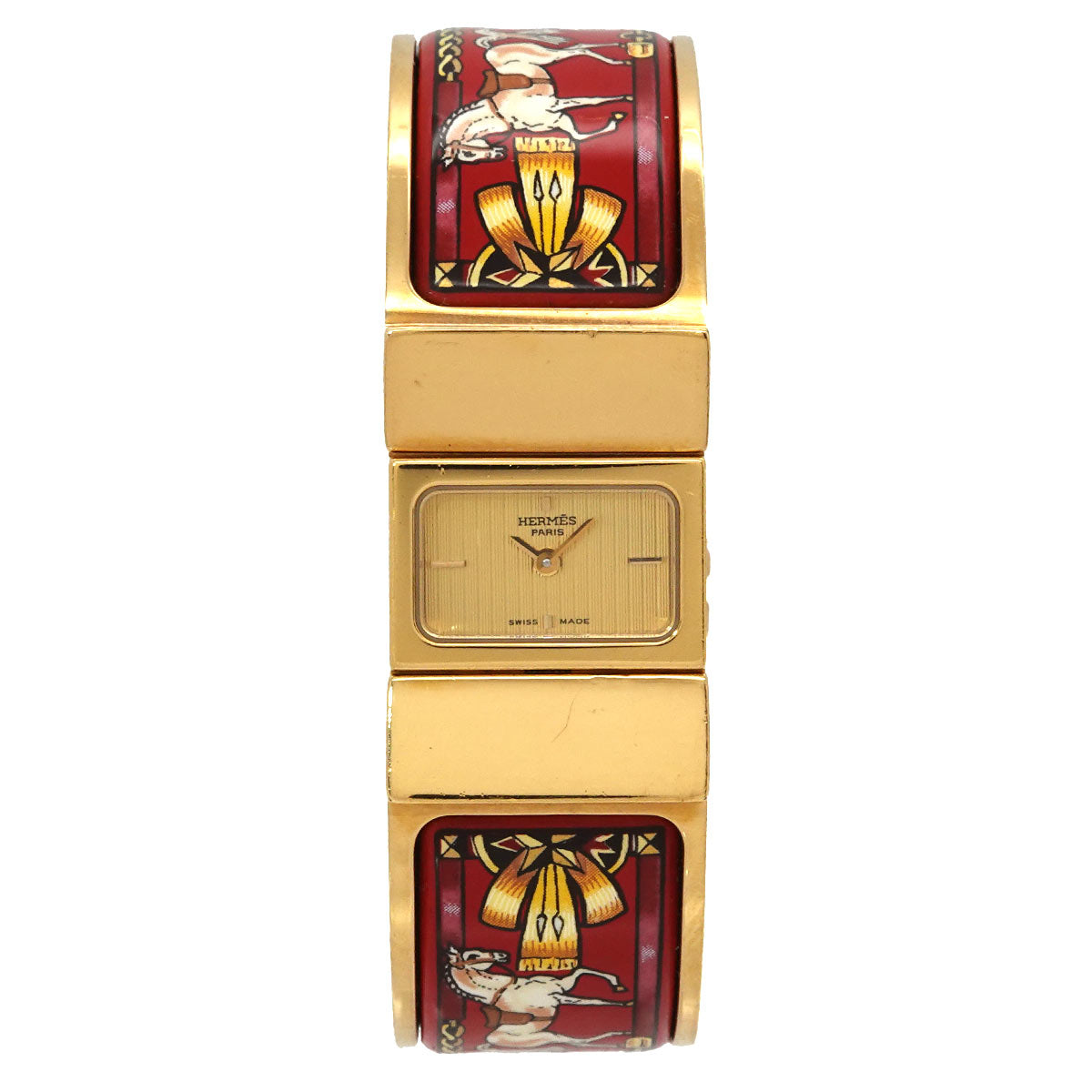 Loquet LO1.201 Quartz Gold Dial Ladies Bngle Watch