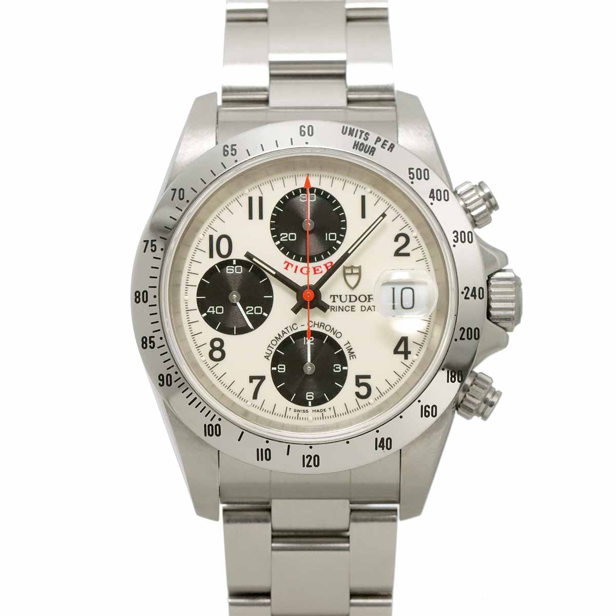 Chrono Time Tiger 79280 Date Automatic Cream Dial Mens Watch