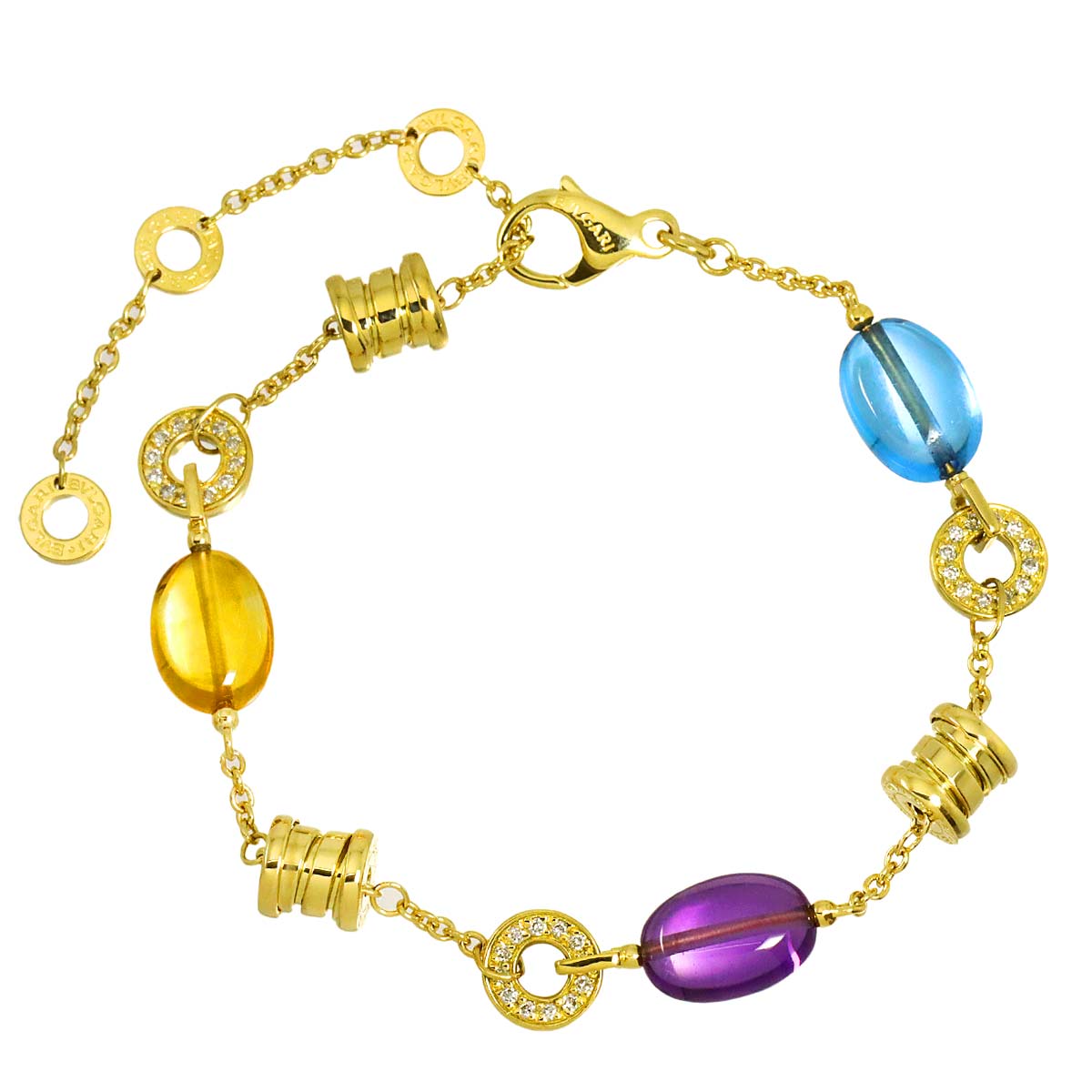 B-ZERO1 Diamond Multi Stone Bracelet 18K YG 750