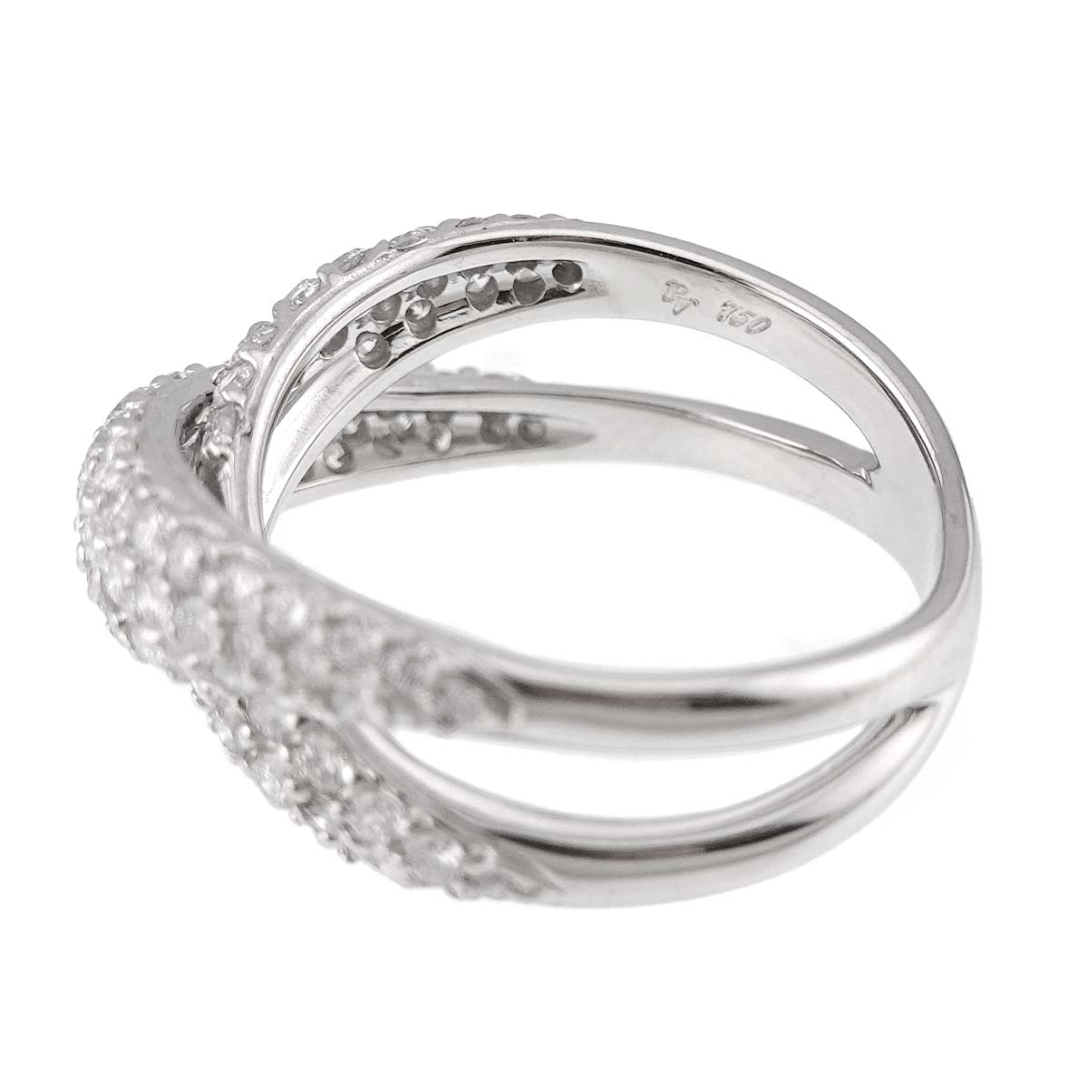 Diamond 1.00ct Ring 18K WG 750 Size5.25(US)