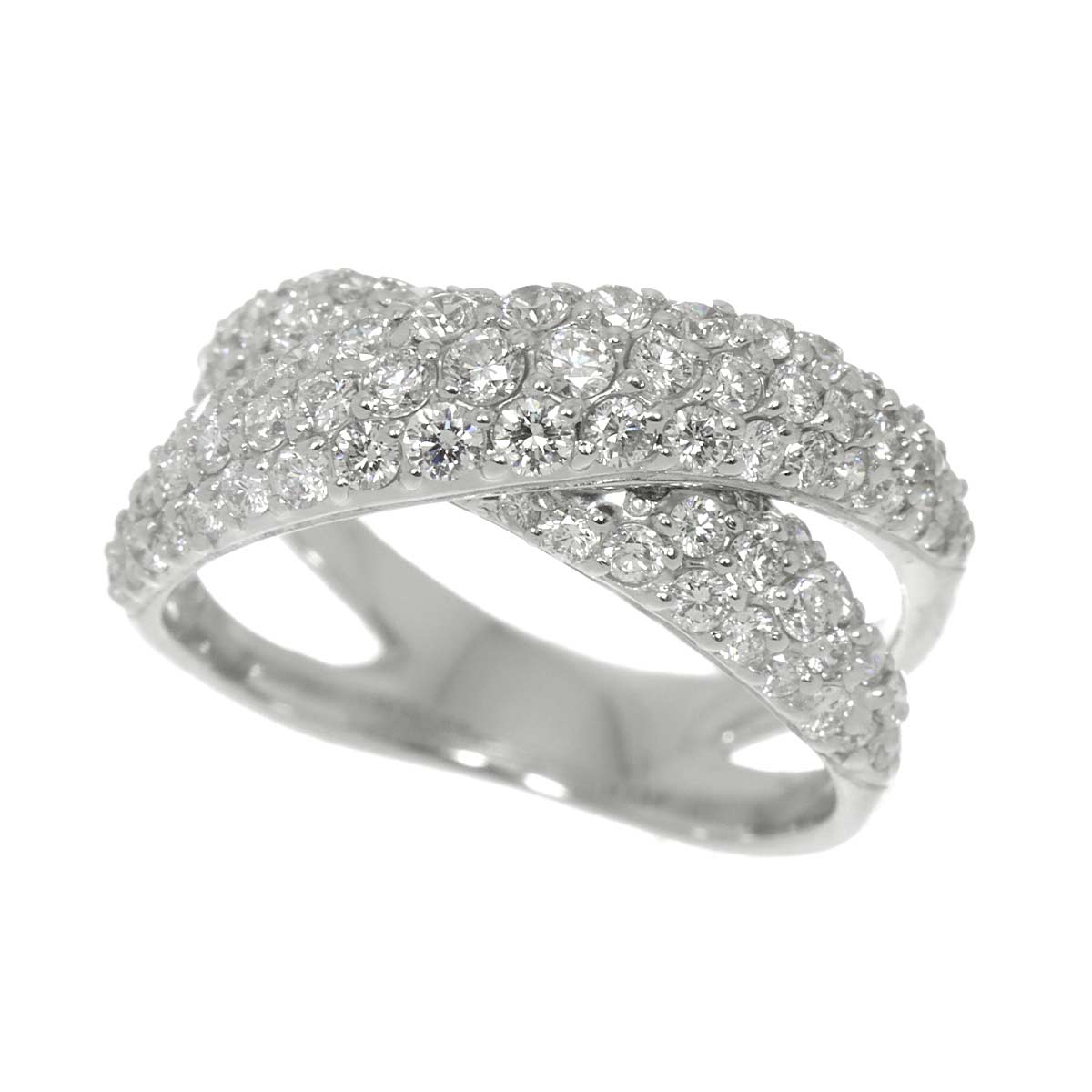 Diamond 1.00ct Ring 18K WG 750 Size5.25(US)