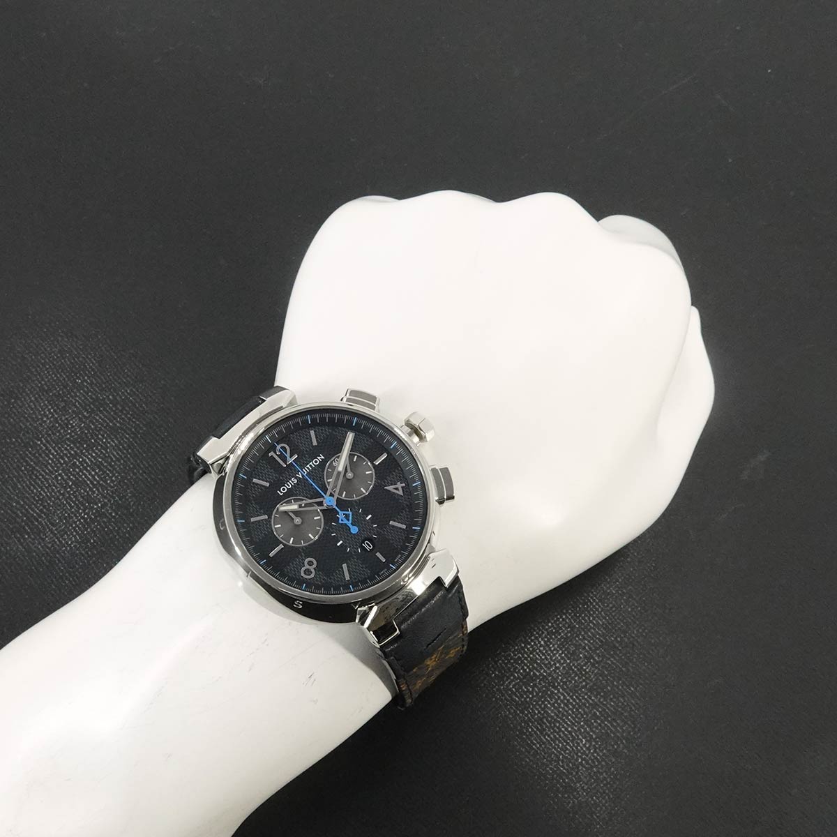 TambourGM Damier QA094 Quartz Chronograph Date Mens