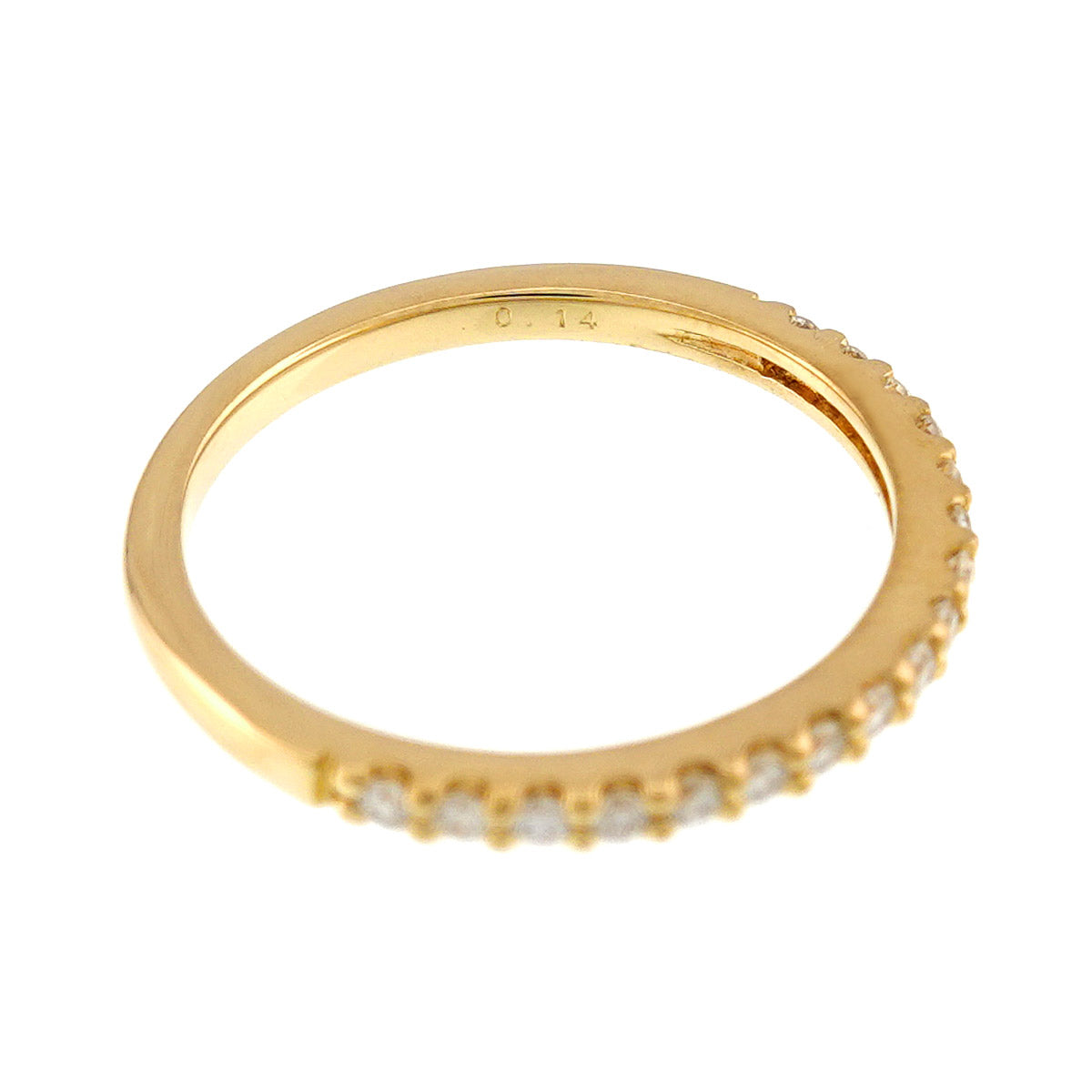 Diamond 0.14ct Ring 18K Yellow Gold 750 size2.5-2.75(US)