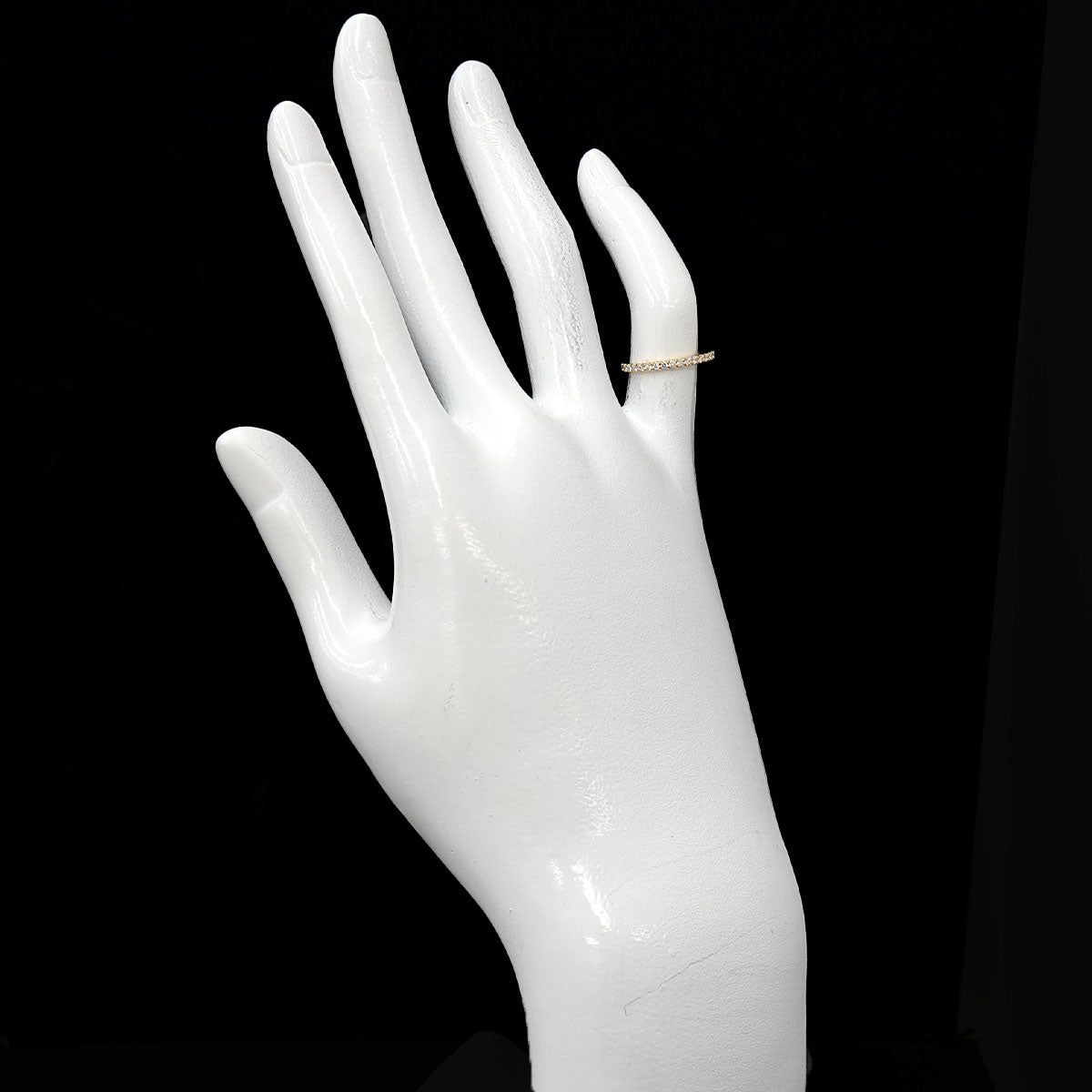 Diamond 0.14ct Ring 18K Yellow Gold 750 size2.5-2.75(US)