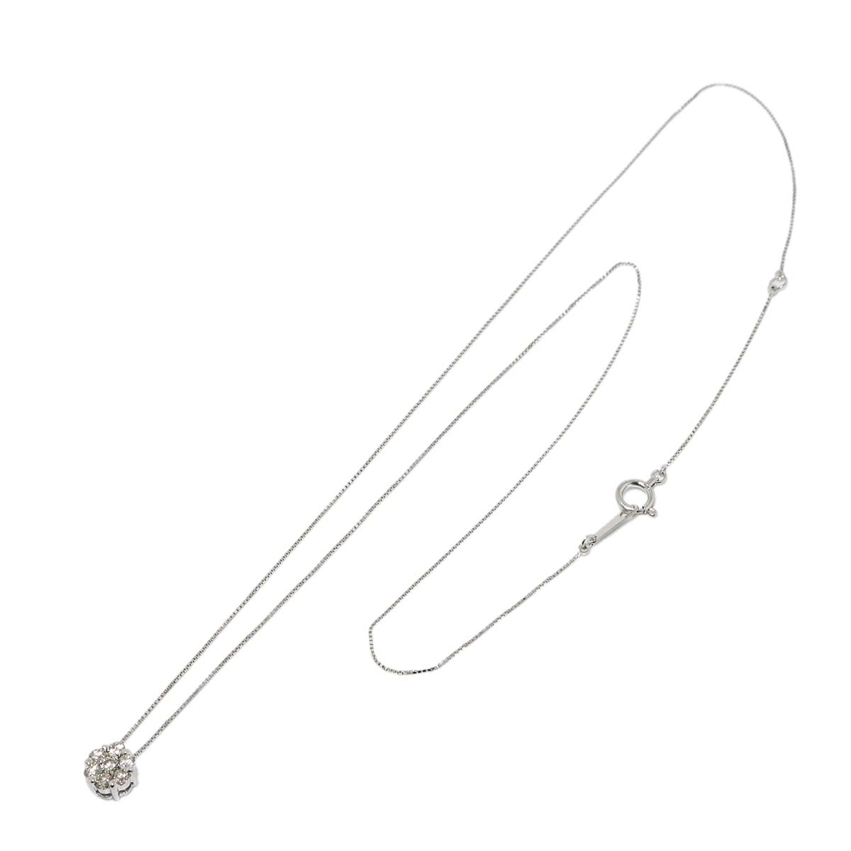 Diamond 0.30ct Necklace 18K WG White Gold 750