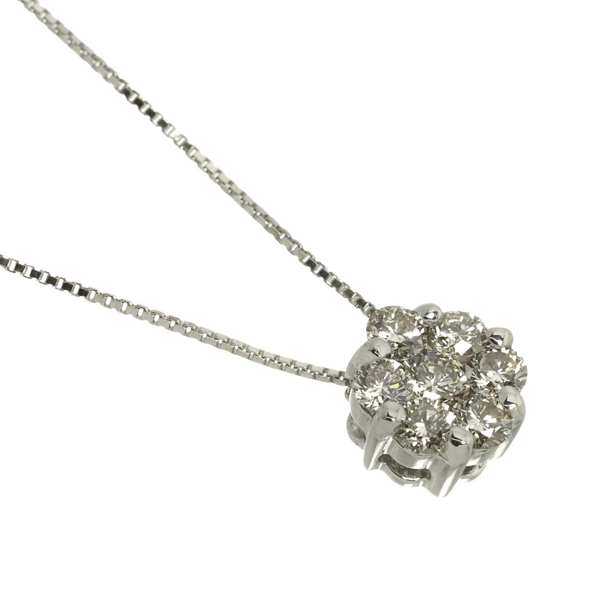 Diamond 0.30ct Necklace 18K WG White Gold 750