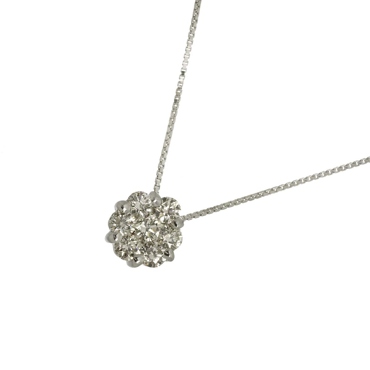 Diamond 0.30ct Necklace 18K WG White Gold 750