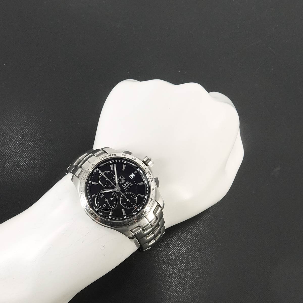 Link Chronograph CJF2110-0 Date Skeleton Black Dial Mens