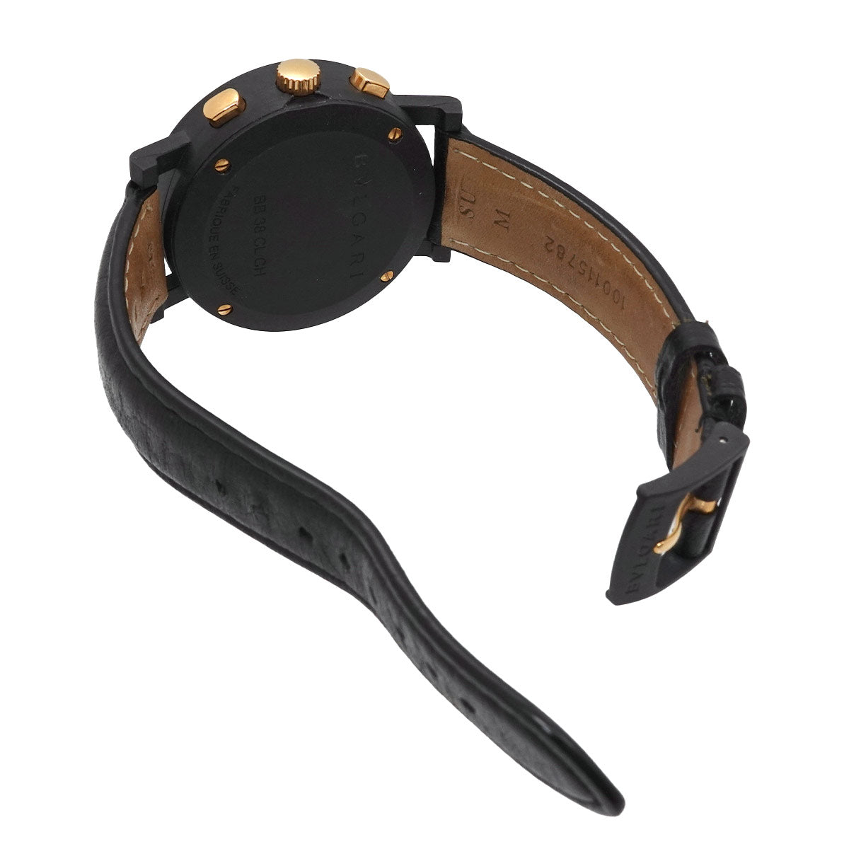 BVLGARIBVLGARI BB38CLCH Chronograph Quartz Black Dial Mens