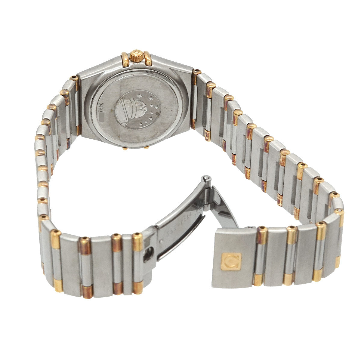 Constellation 1377 30 Bezel Diamond Silver Dial YG Watch