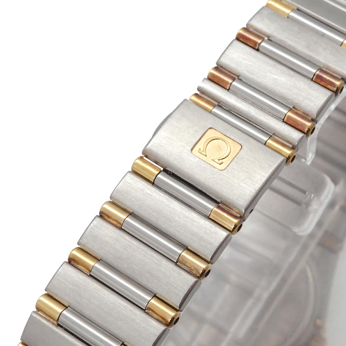Constellation 1377 30 Bezel Diamond Silver Dial YG Watch