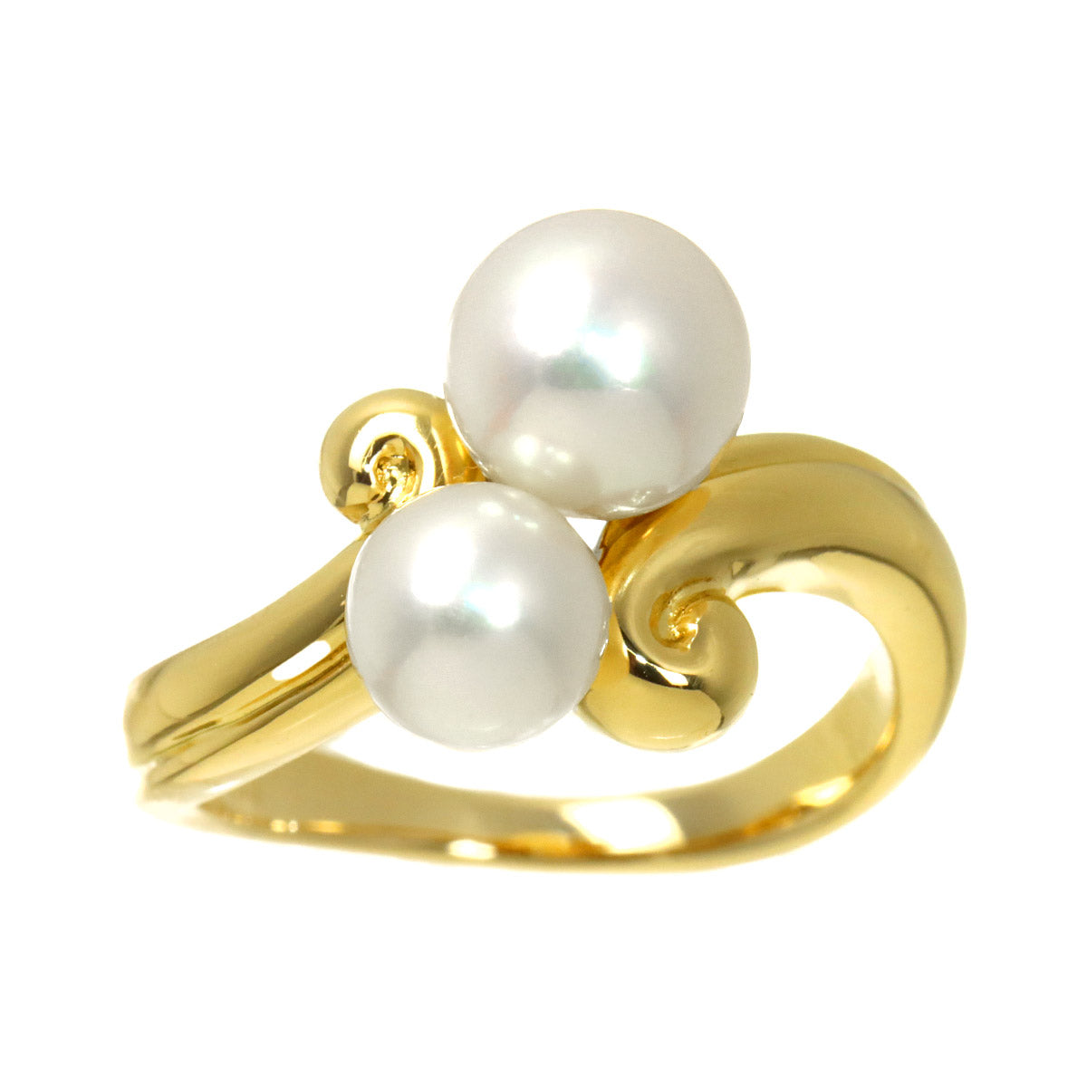 Akoya Pearl 7.0-6.0mm Ring 18K YG 750 Size5.75-6(US)