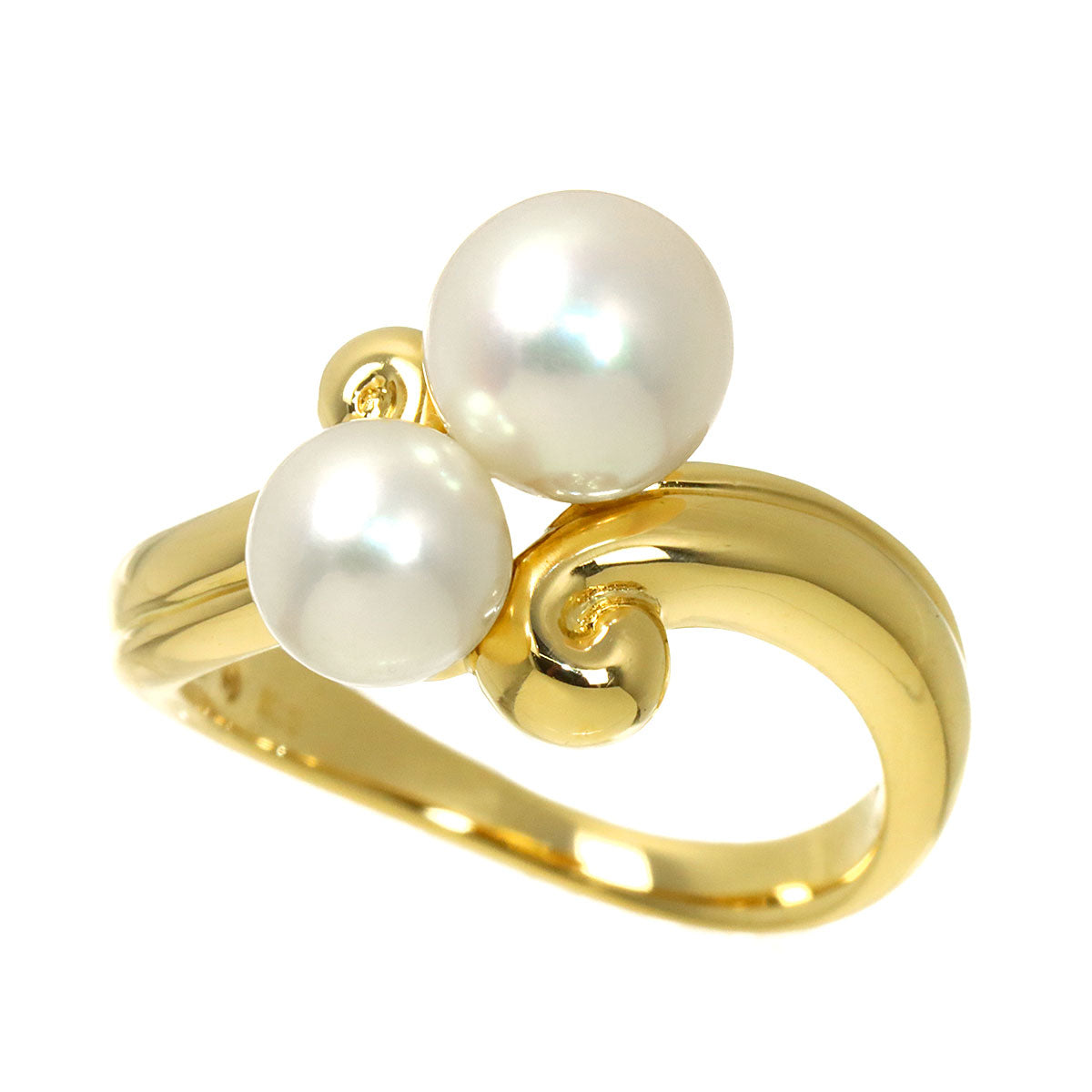 Akoya Pearl 7.0-6.0mm Ring 18K YG 750 Size5.75-6(US)