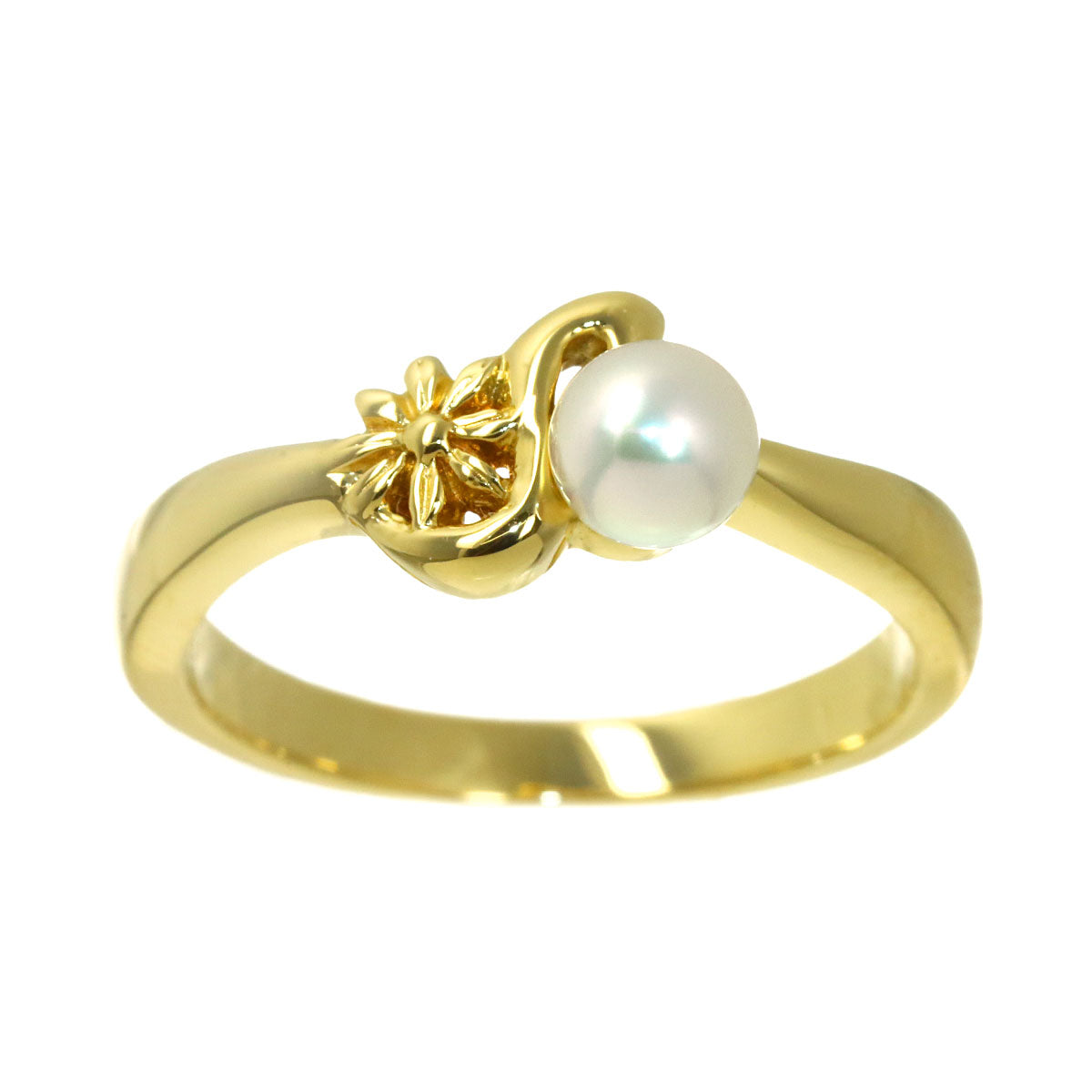 Baby Pearl 4.7mm Ring 18K YG 750 Size6(US)